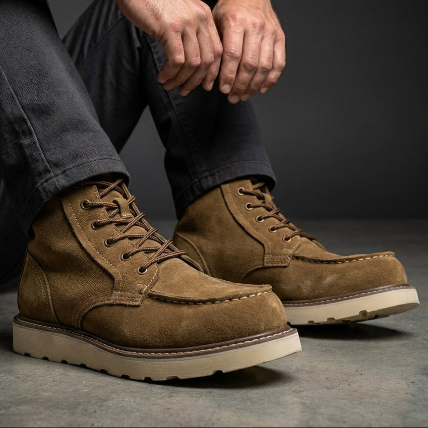 Ingram | Men's Leather Boots Lace Up Ankle