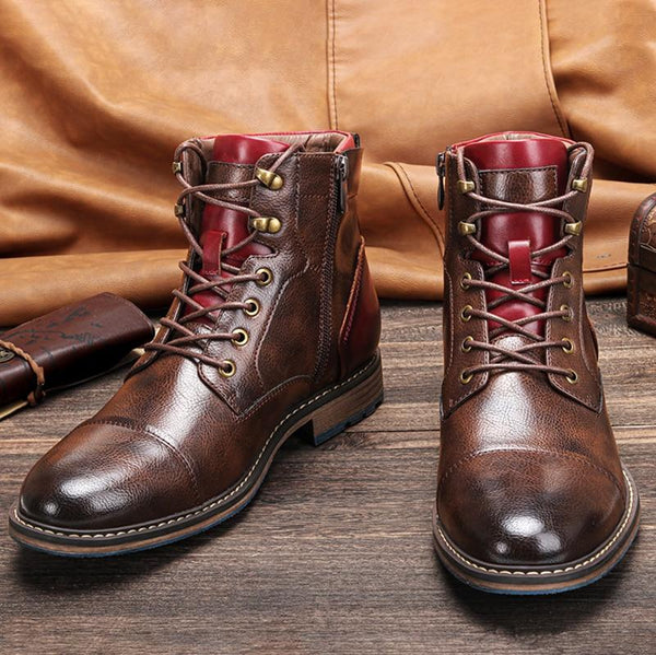 Isidore | Men's Brogue Boots Leather Lace Up