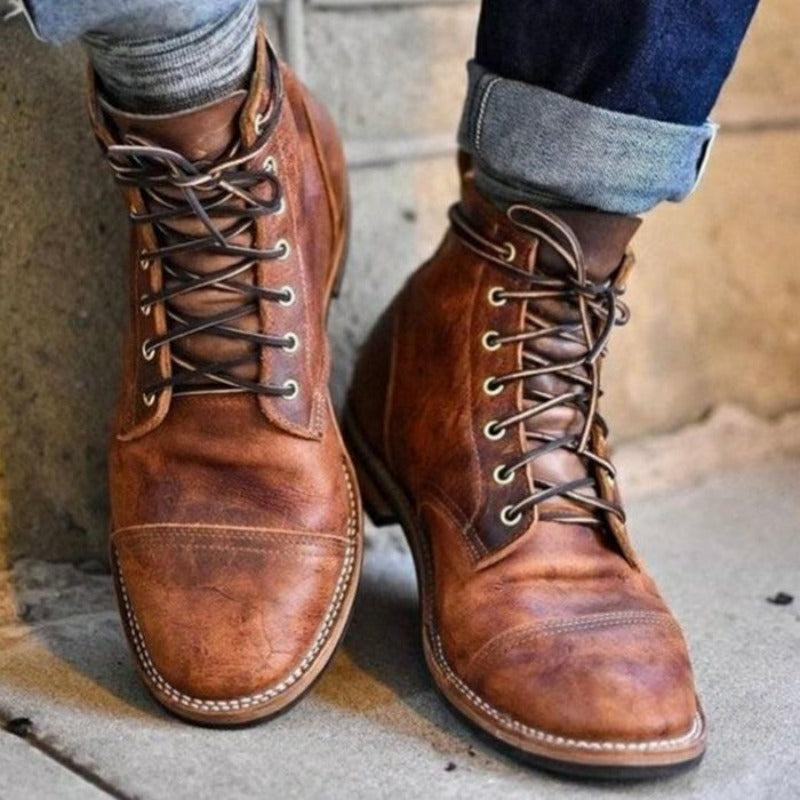 Jasper | Men's Lace Up Leather Boots Ankle