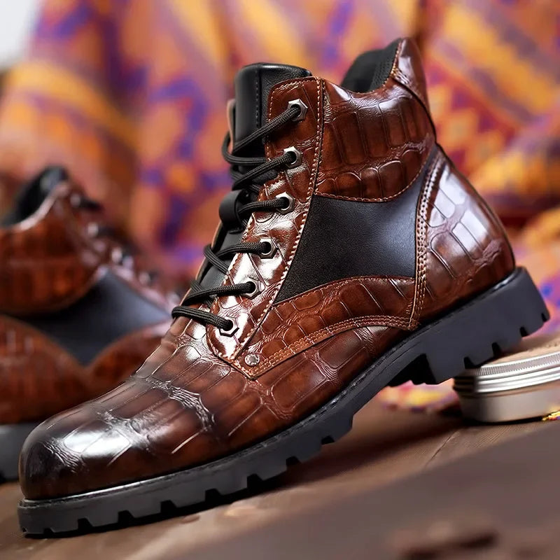 Jules | Men's Leather Boots Chelsea Lace Up