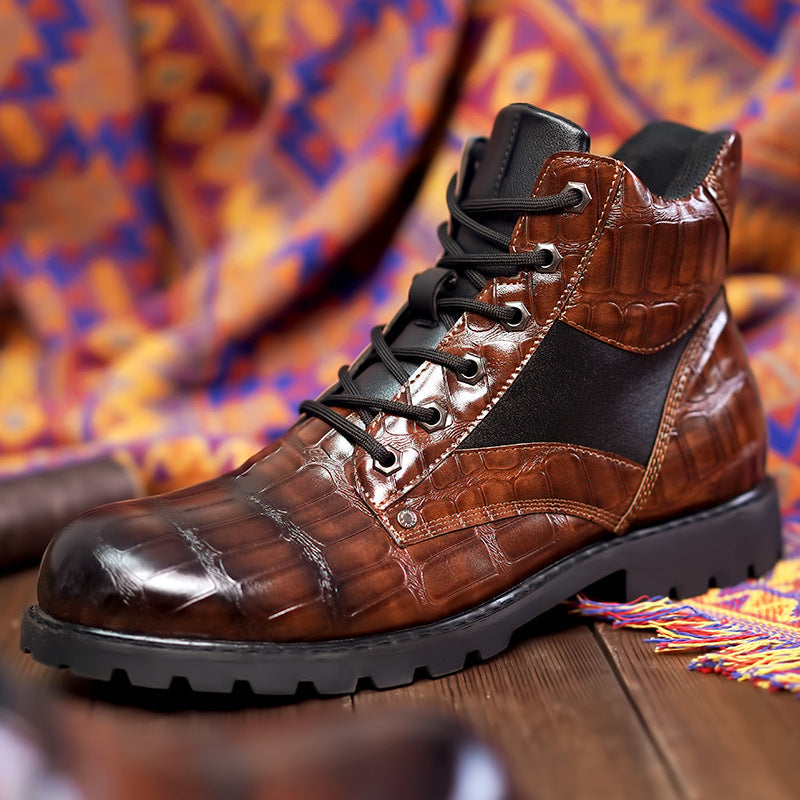 Jules | Men's Leather Boots Chelsea Lace Up