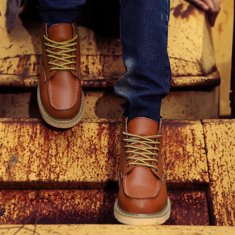 Kenneth | Men's Lace Up Leather Ankle Boots
