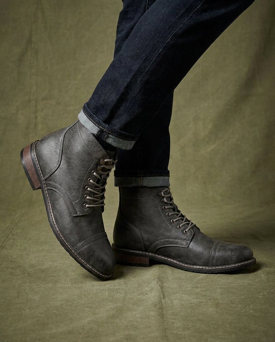 Killian | Men's Leather Boots Lace Up Brogue