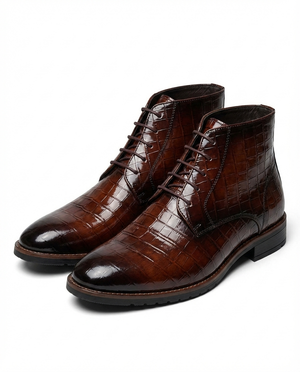Lachlan | Men's Leather Boots Chelsea Brogue