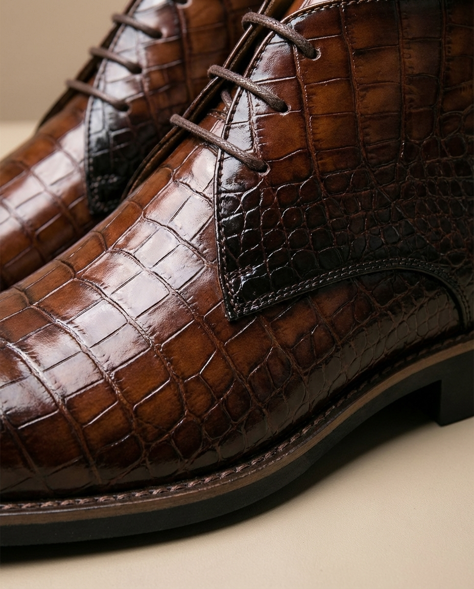 Lachlan | Men's Leather Boots Chelsea Brogue