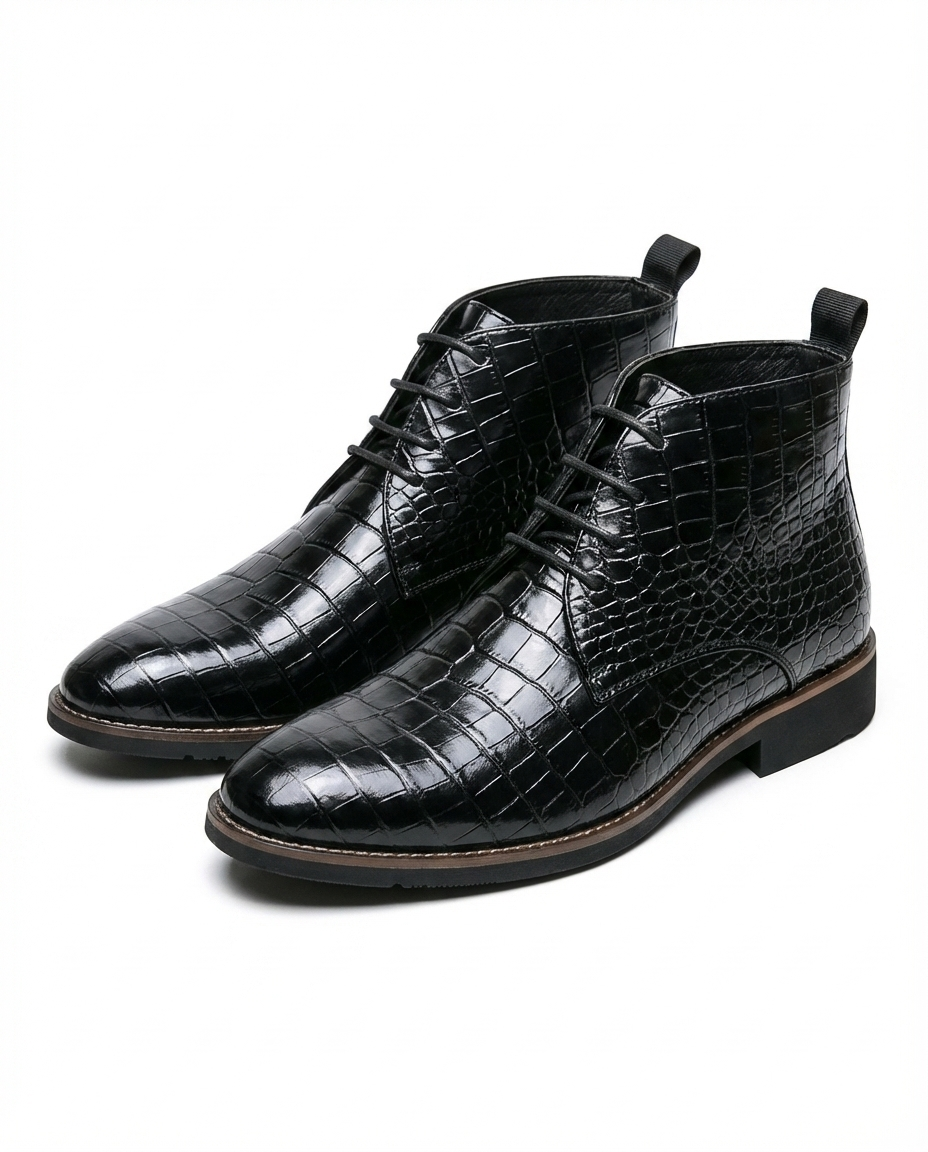 Lachlan | Men's Leather Boots Chelsea Brogue