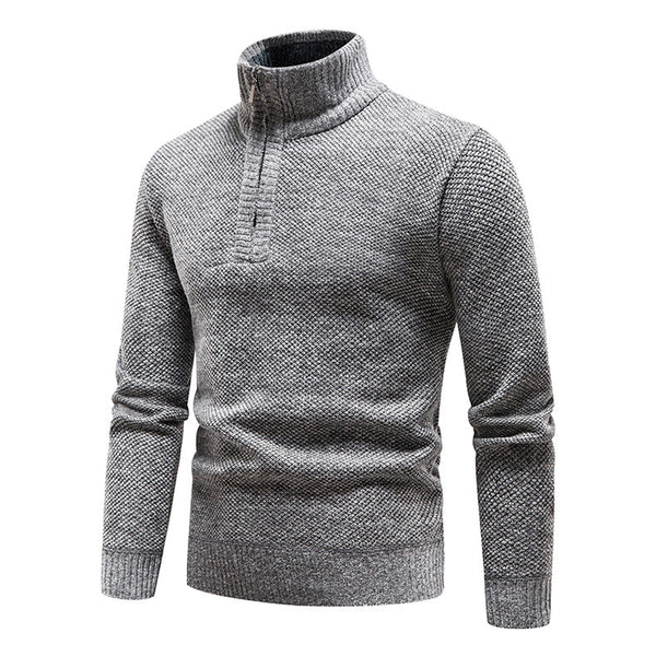 Maurice | Men's Half Zip Jumper Knitted Fine Knit