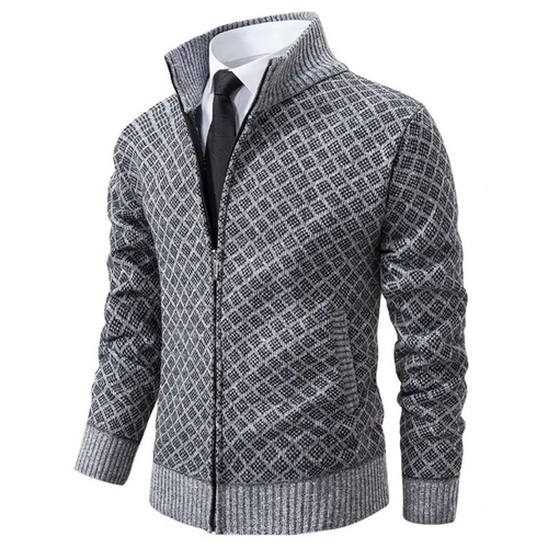 Miles | Men's Knitted Zip Up Cardigan Jumper
