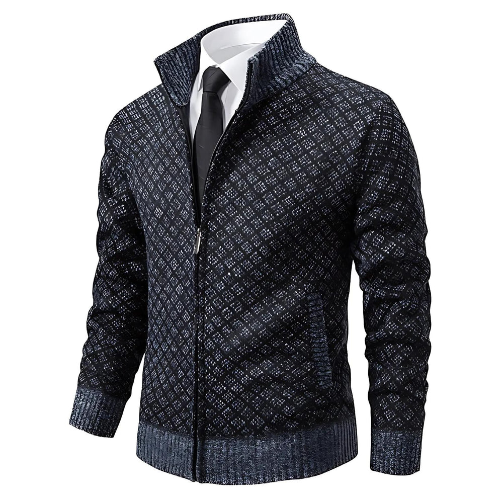Miles | Men's Knitted Zip Up Cardigan Jumper