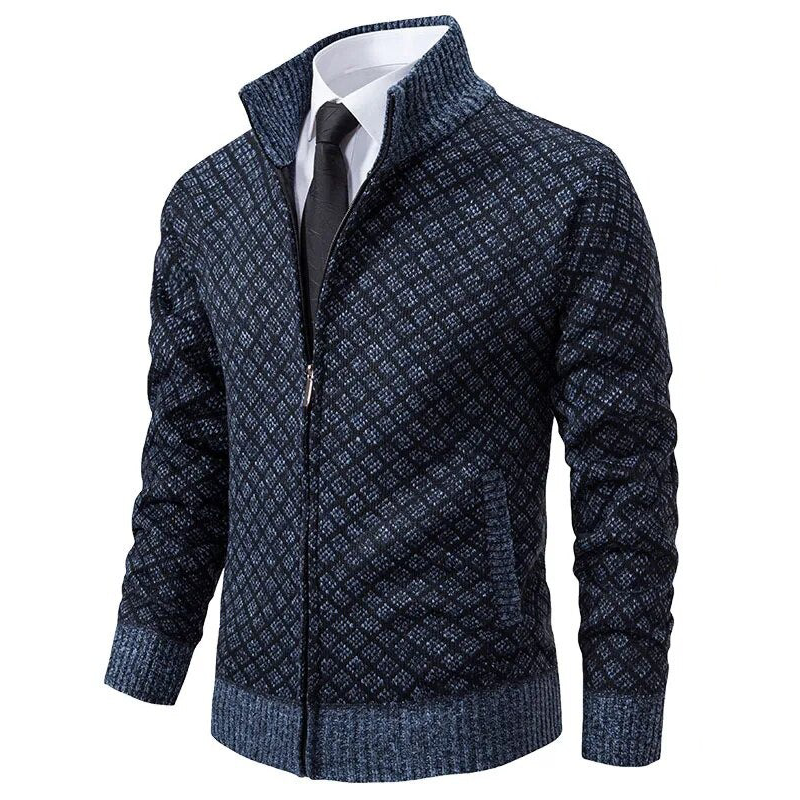 Miles | Men's Knitted Zip Up Cardigan Jumper