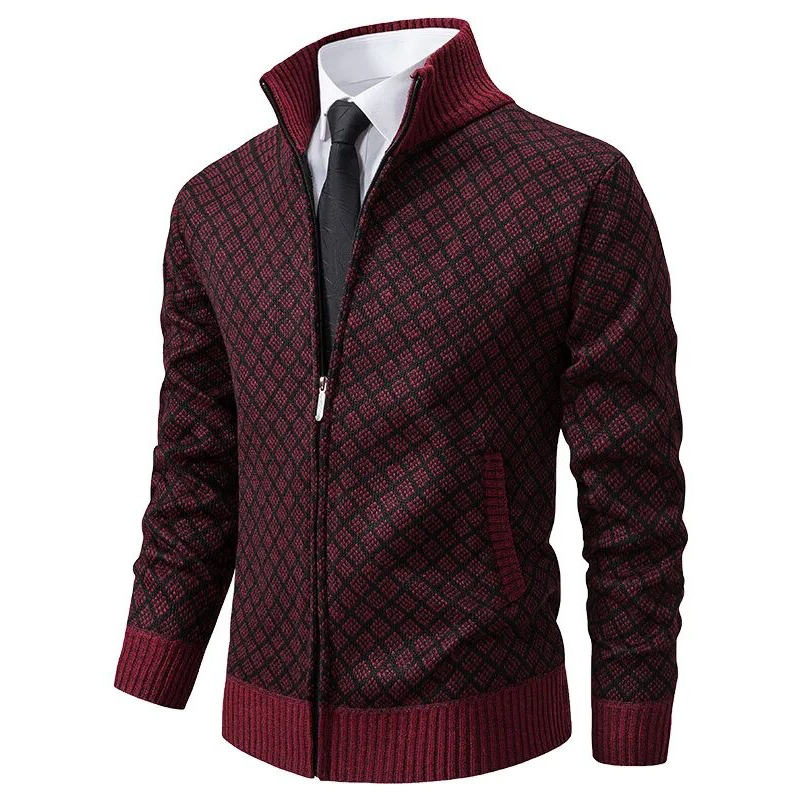 Miles | Men's Knitted Zip Up Cardigan Jumper