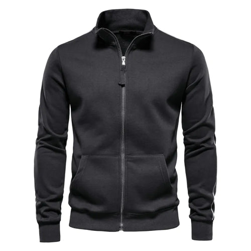 Montgomery | Men's Zip Up Cardigan Funnel Neck Jumper