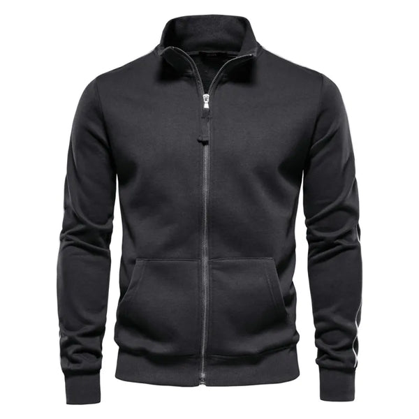 Montgomery | Men's Zip Up Cardigan Funnel Neck Jumper