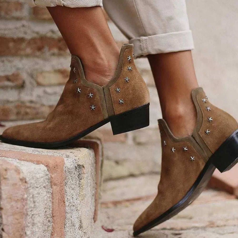 Nadine | Women's Studded Ankle Boots Heeled