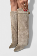 Penelope | Women's Knee High Boots Flat Leather