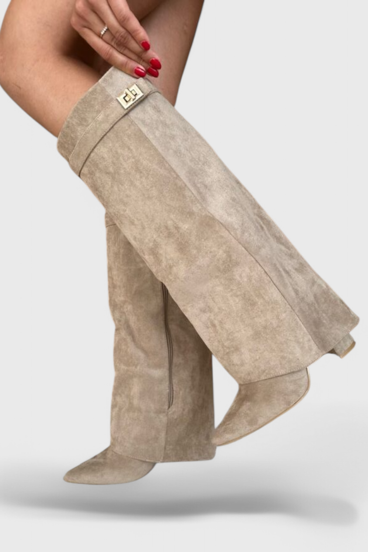 Penelope | Women's Knee High Boots Flat Leather