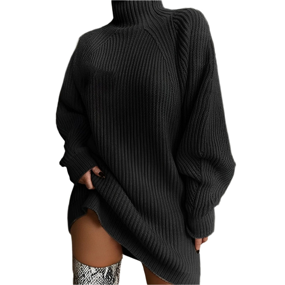 Quinn | Women's Roll Neck Jumper Dress Knitted
