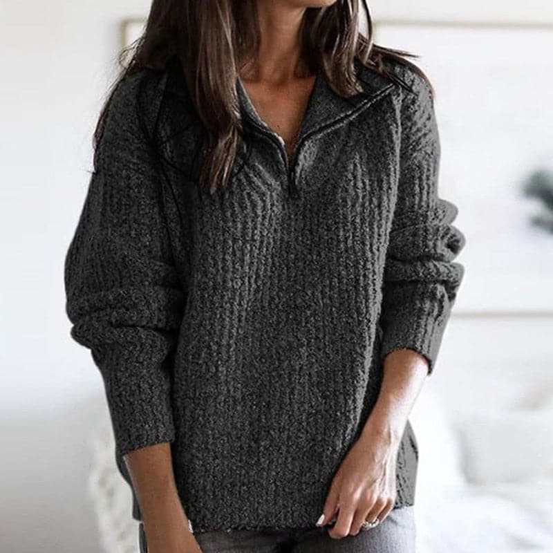 Rosalind | Women's Half Zip Jumper Knitted