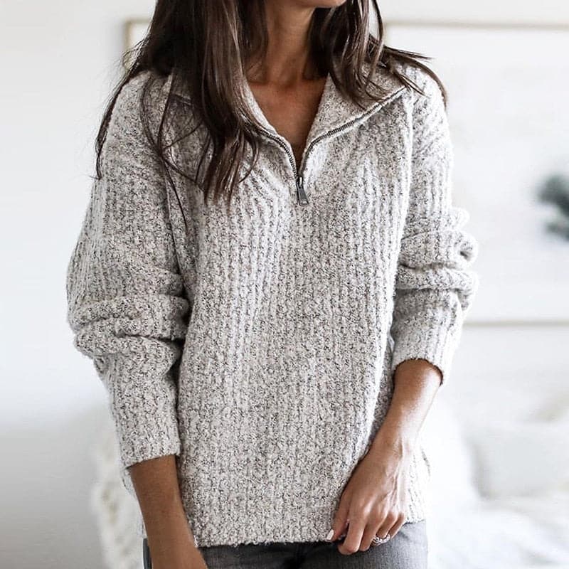 Rosalind | Women's Half Zip Jumper Knitted