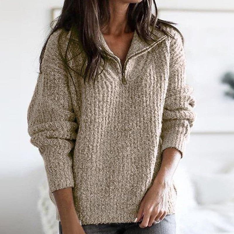 Rosalind | Women's Half Zip Jumper Knitted