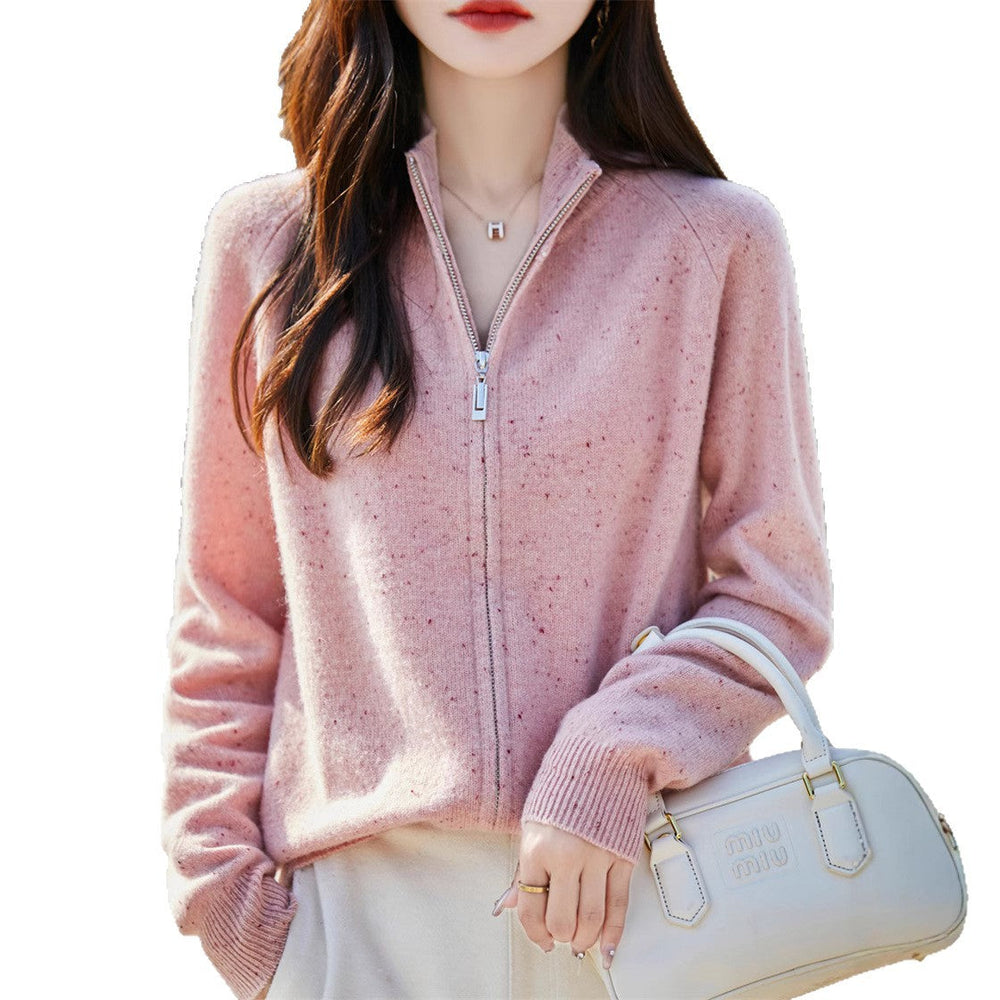 Saoirse | Women's Funnel Neck Zip Up Jumper Knitted