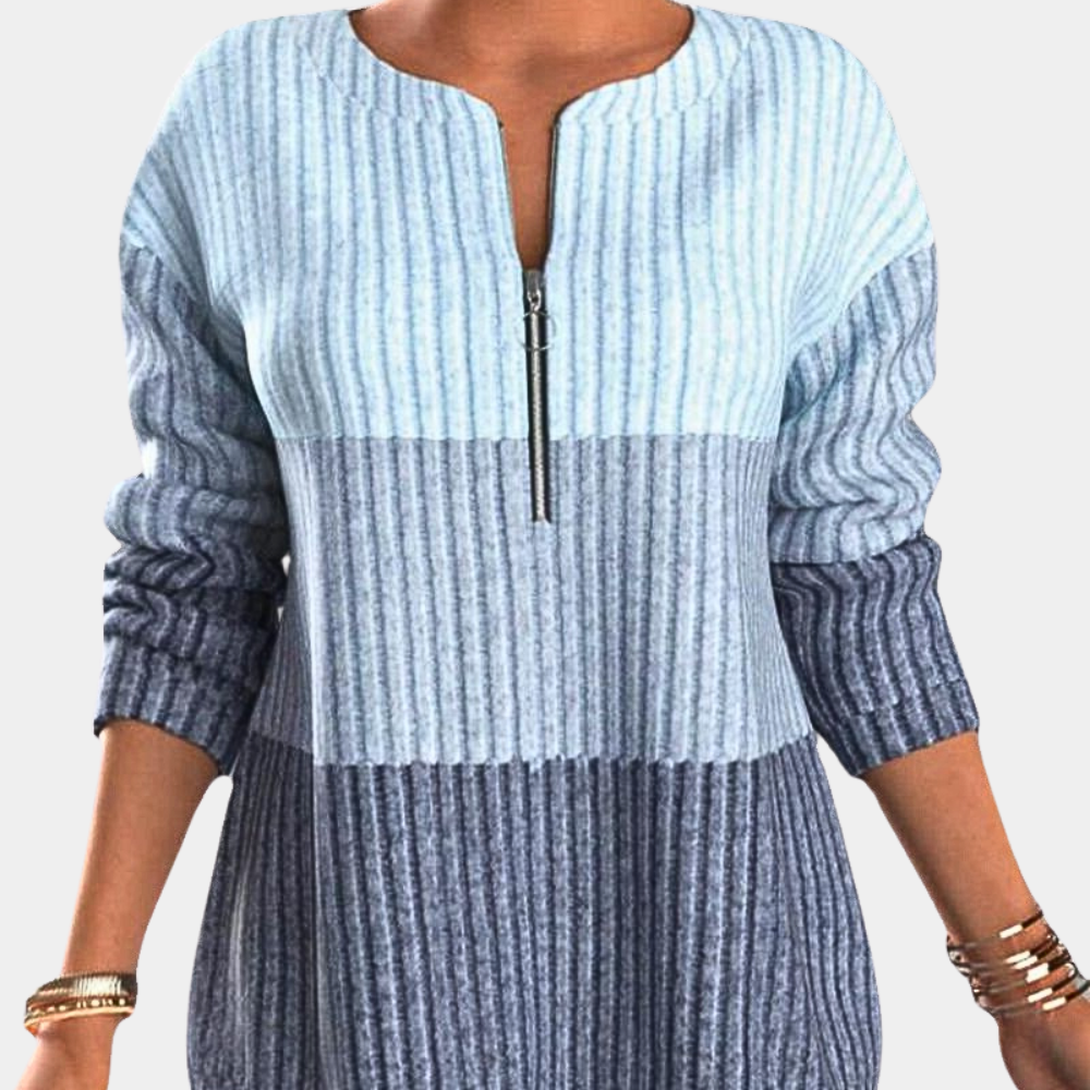 Saskia | Women's Zip Up Jumper Knitted Warm