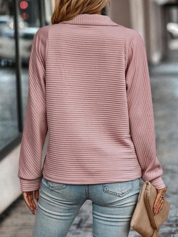 Selina | Women's V Neck Zip Up Jumper
