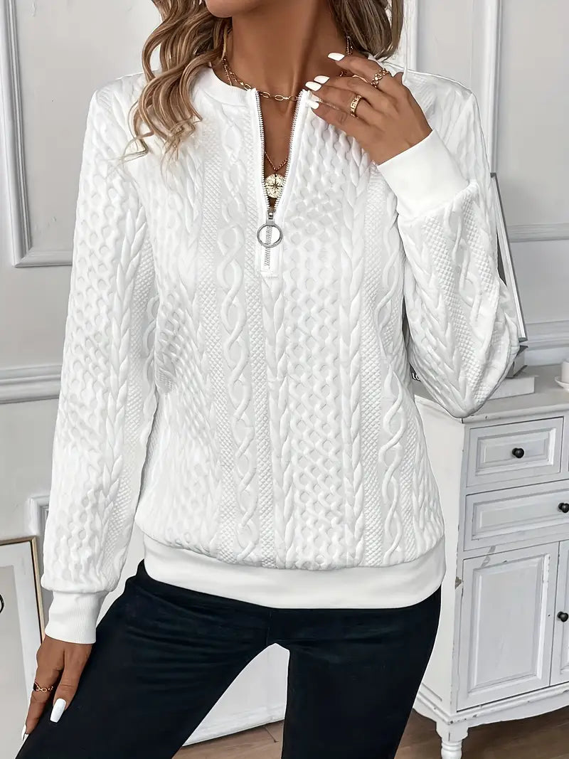 Seraphina | Women's Zip Up Jumper Knitted