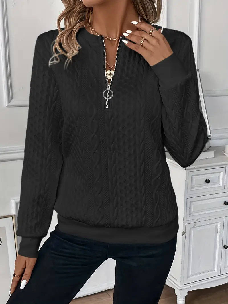 Seraphina | Women's Zip Up Jumper Knitted