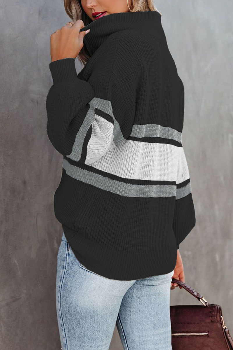 Serena | Women's Funnel Neck Zip Up Knitted Jumper